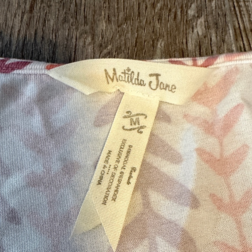 Matilda Jane Pink & Orange Patterned Belted Dress - Picture 2 of 6